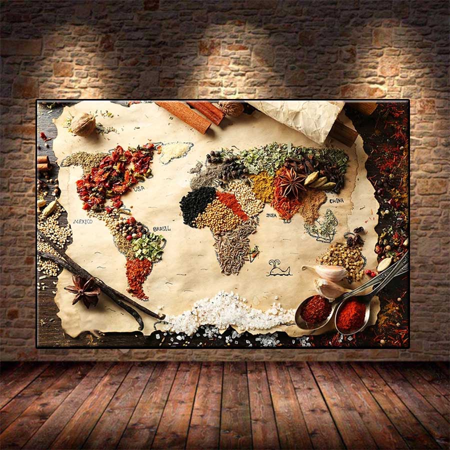 Resin Art World - Gambar mosaik berlian bumbu dan sendok