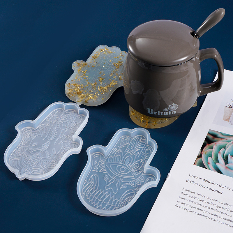 Resin Art Mould - 1 Buah DIY Coaster Hand Of