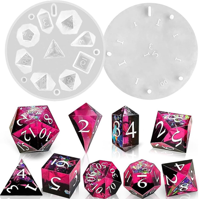 Resin Art Mould - DIY DND cetakan silikon dadu tepi