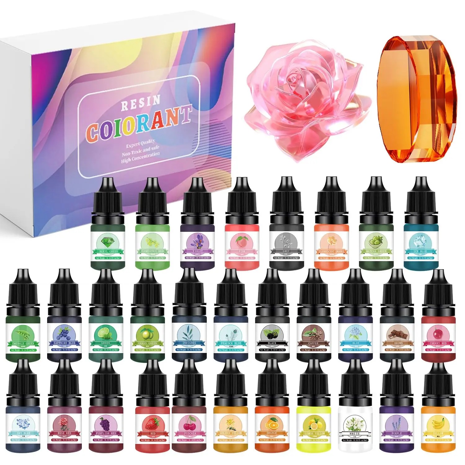 Resin Art Uv - 30 Warna 5ml Kit Pigmen Resin