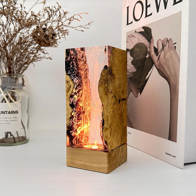 Resin Art Light - Lampu Meja Resin Tema Organisme Gua