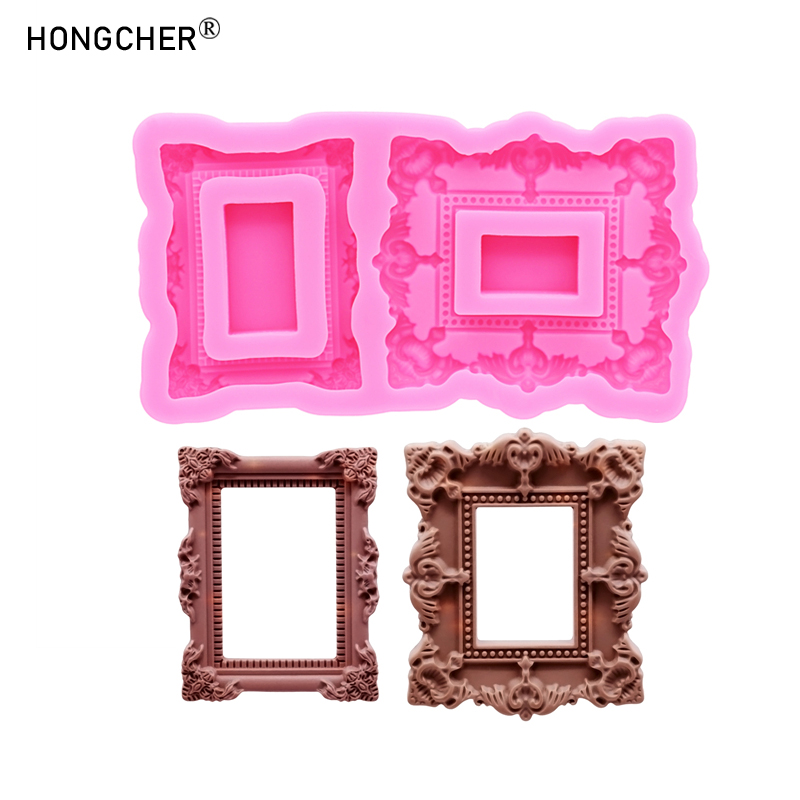 Resin Art Mould - Cetakan Silikon Dekorasi Kue Cokelat Bingkai