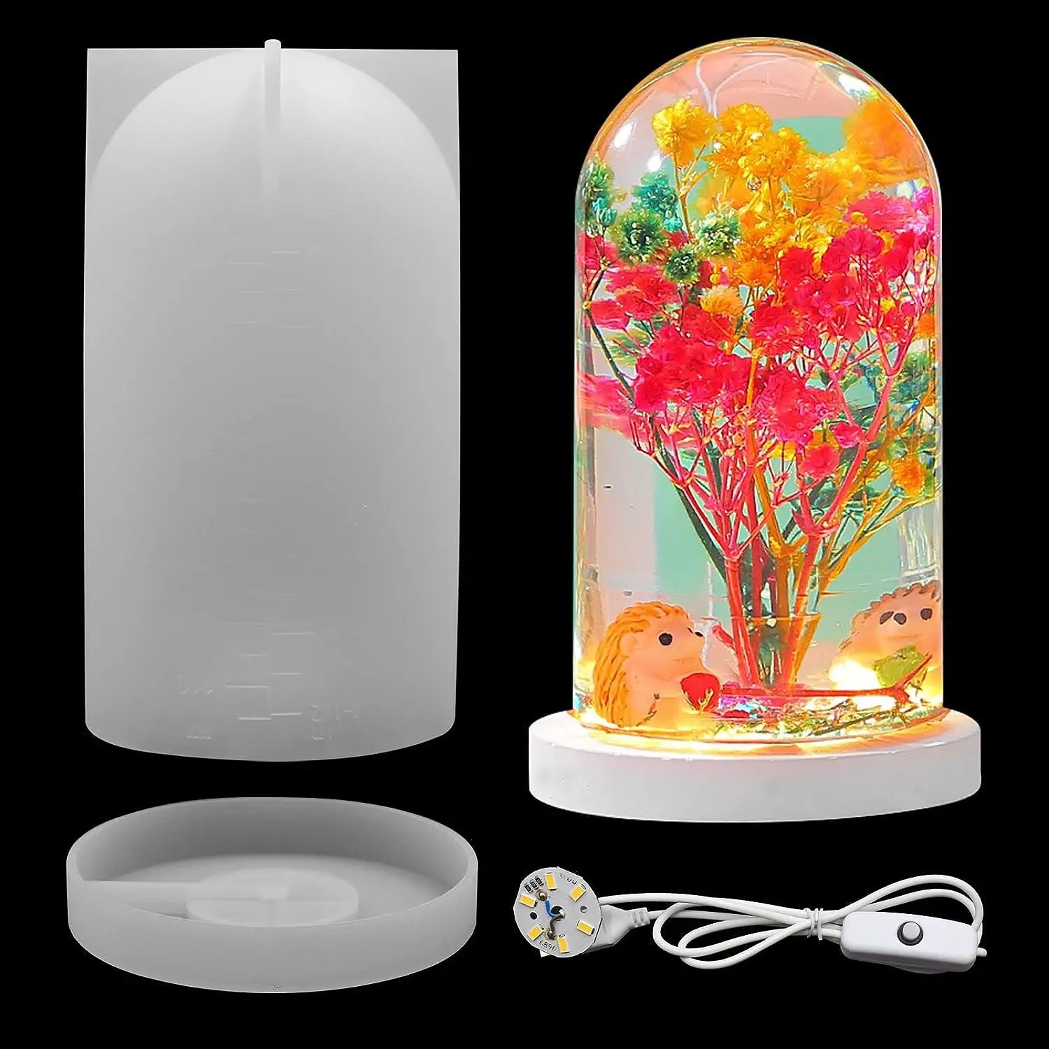 Resin Art Light - Cetakan Resin Epoksi Kristal DIY Ornamen