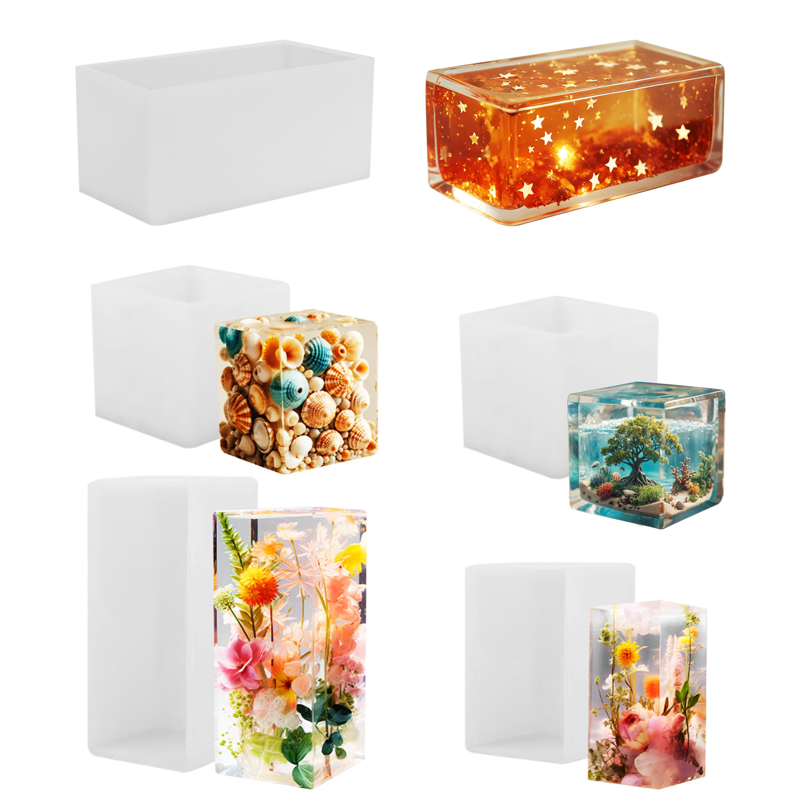 Resin Art Mould - Cetakan Epoksi Cetakan Silikon DIY Cetakan