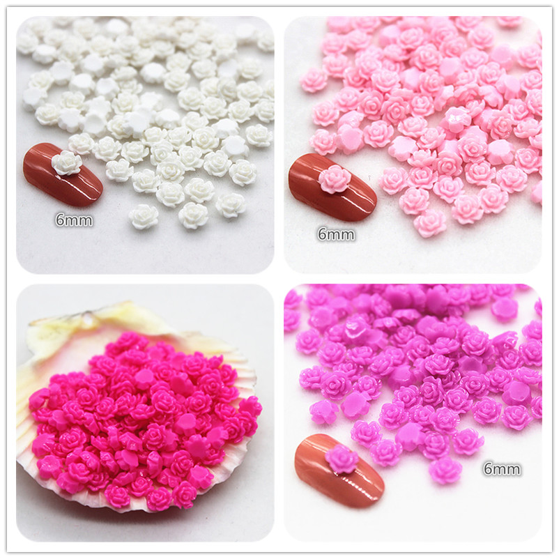 Resin Art Of Rose - 100 Pcs 6 Mm Resin Mini