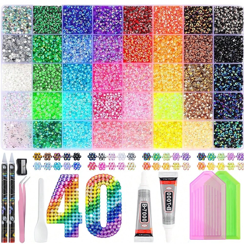 Resin Art Gift For Birthday - Kit Perhiasan 40 Warna Resin Jelly