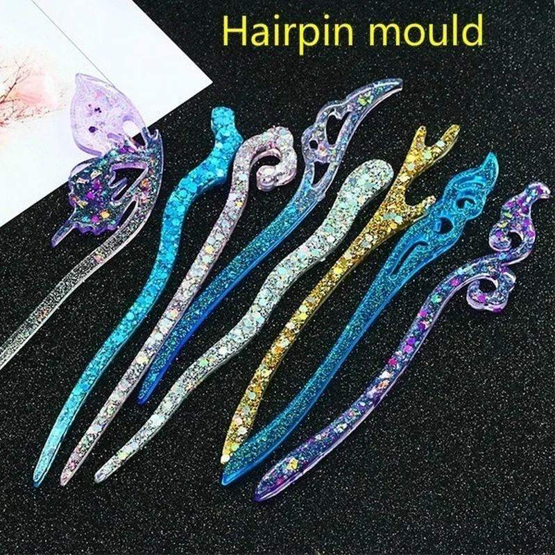 Resin Art Acrylic - Cetakan Khusus Silikon Jepit Rambut Transparan