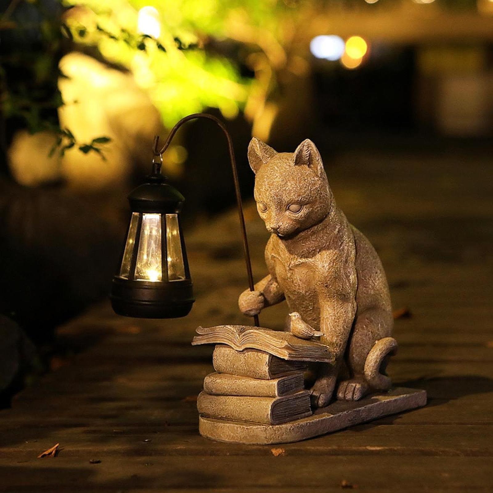 Resin Art Light - Patung Mini Taman Surya Lampu Surya
