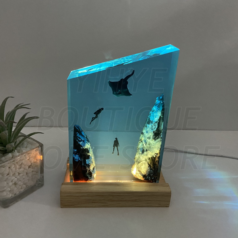 Resin Art Gift For Birthday - Karya Seni Resin Seri Marin -