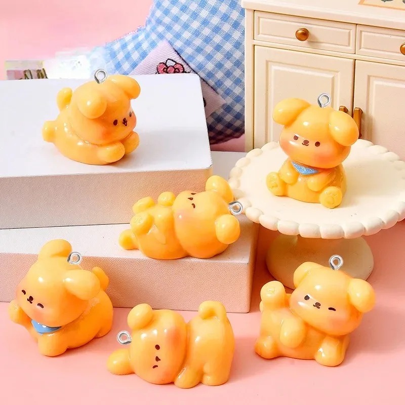 Resin Art Acrylic - 10Pcs Gantungan Akrilik Resin Anjing Kartun