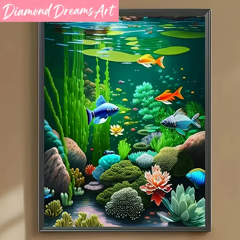 Resin Art World - Lukisan Seni Berlian Tanpa Bingkai, Kerajinan