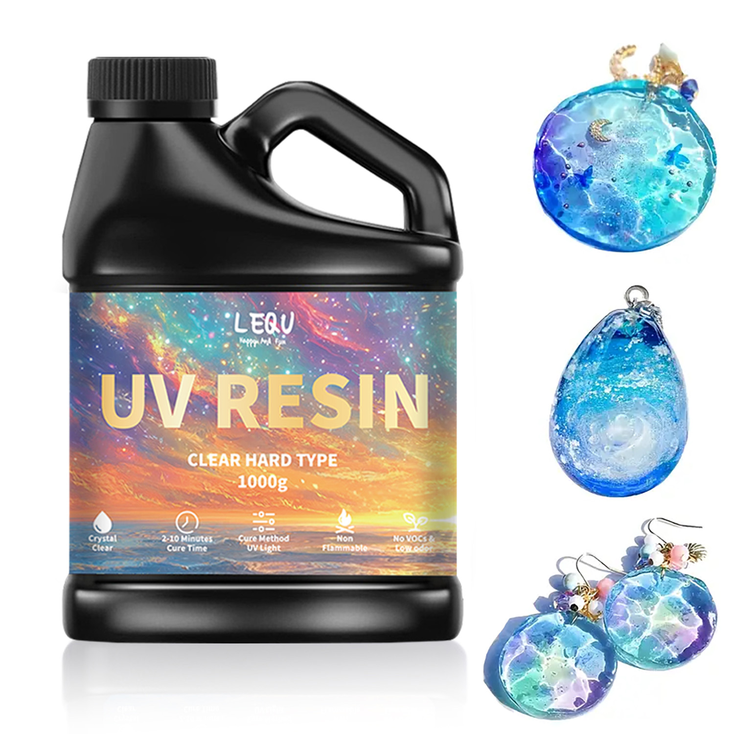 Resin Art Uv - 100/200/500/1000G Lem Resin Epoksi UV Kejernihan