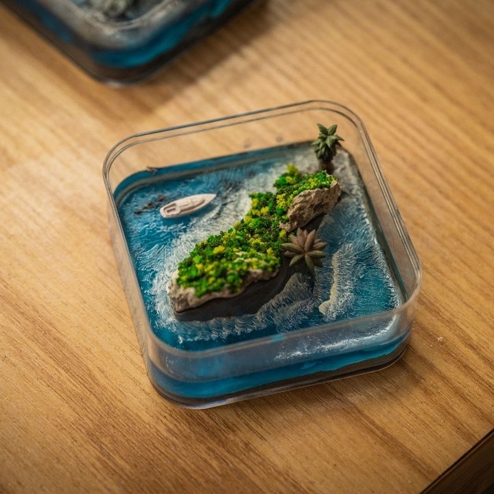 Patung Seni Topografi Detail P - Resin Art Gift For Birthday ulasan dan harga