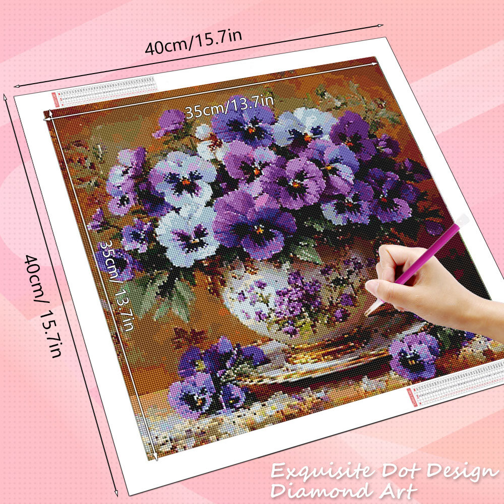 HUACAN 5D Diamond Mosaic Lukis - Resin Art Of Rose ulasan dan harga