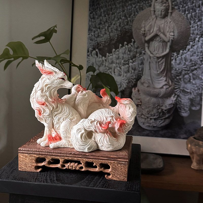 Ornamen Rubah Sembilan Ekor Pa - Resin Art Gift For Birthday ulasan dan harga