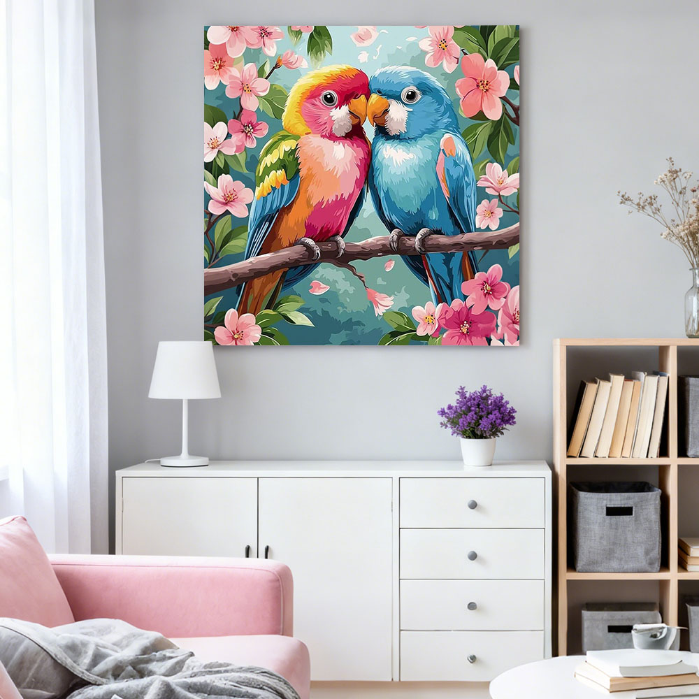 HUACAN Lukisan Berlian Burung  - Resin Art Of Rose ulasan dan harga