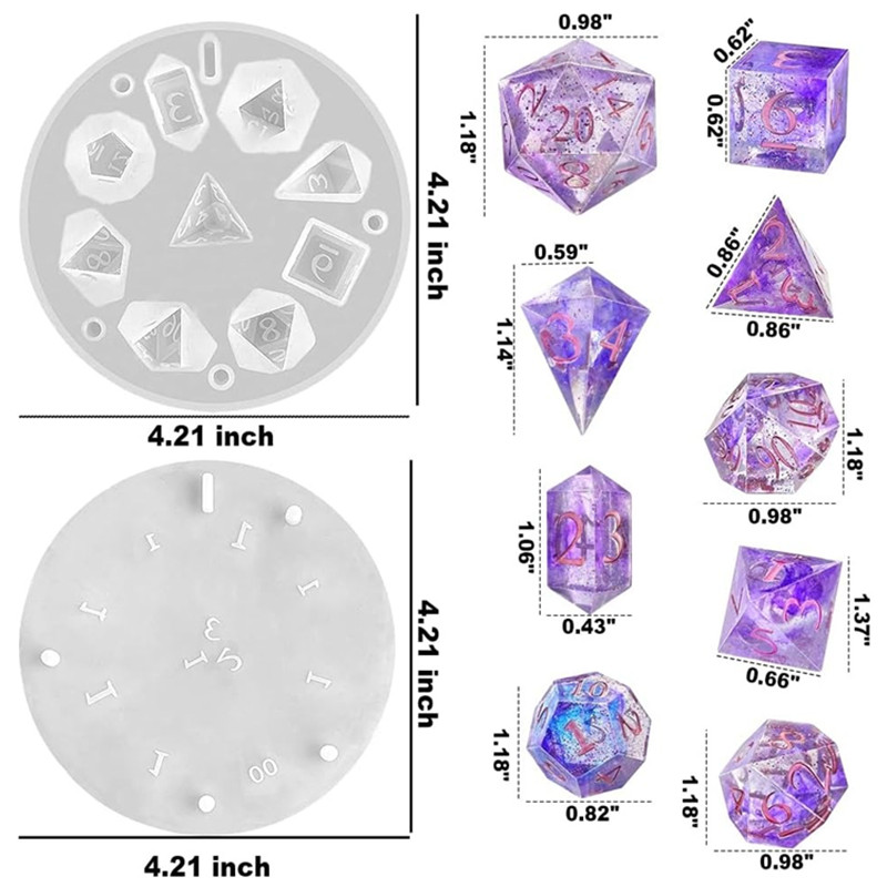 DIY DND cetakan silikon dadu t - Resin Art Mould ulasan dan harga