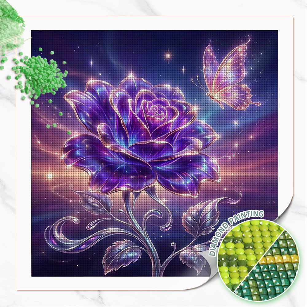 Lukisan Berlian Bulat Persegi  - Resin Art Of Rose ulasan dan harga