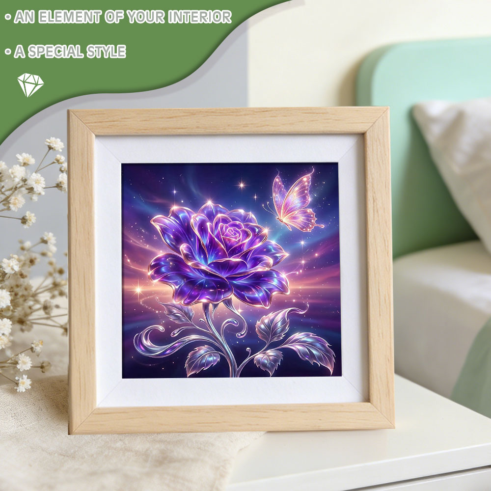 Lukisan Berlian Bulat Persegi  - Resin Art Of Rose ulasan dan harga