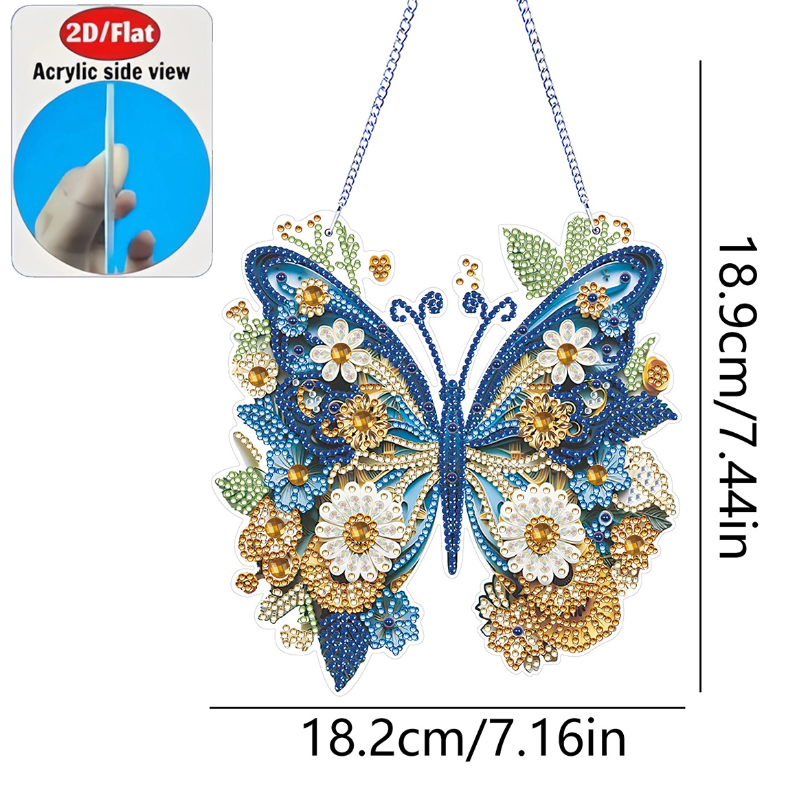 Set Hiasan Kupu-kupu 2D Datar  - Resin Art Gift For Birthday ulasan dan harga
