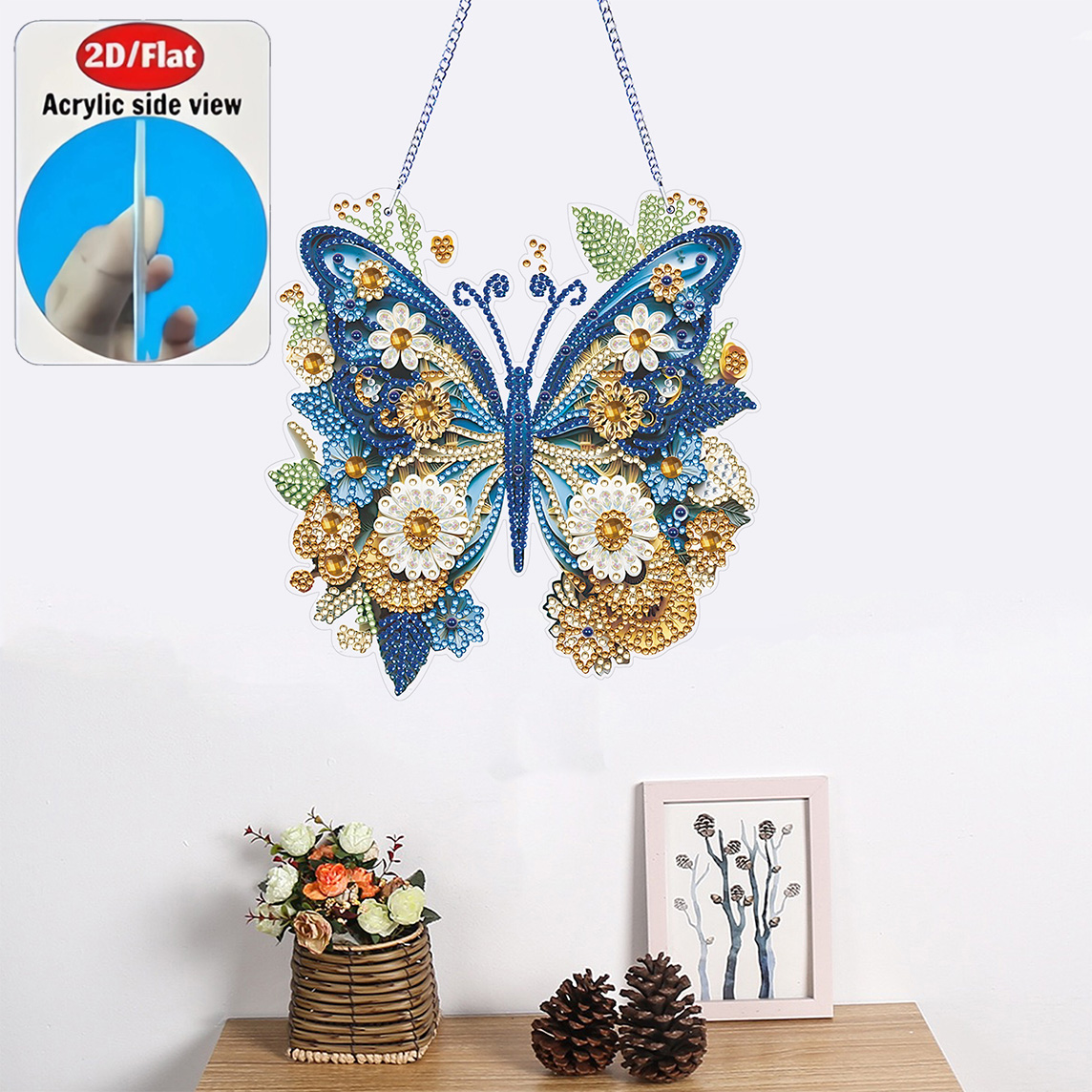 Set Hiasan Kupu-kupu 2D Datar  - Resin Art Gift For Birthday ulasan dan harga