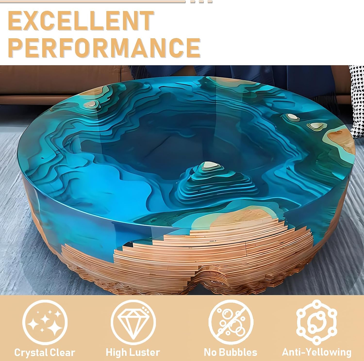 17.6oz/33.8oz Resin Epoksi AB  - Resin Art Uv ulasan dan harga