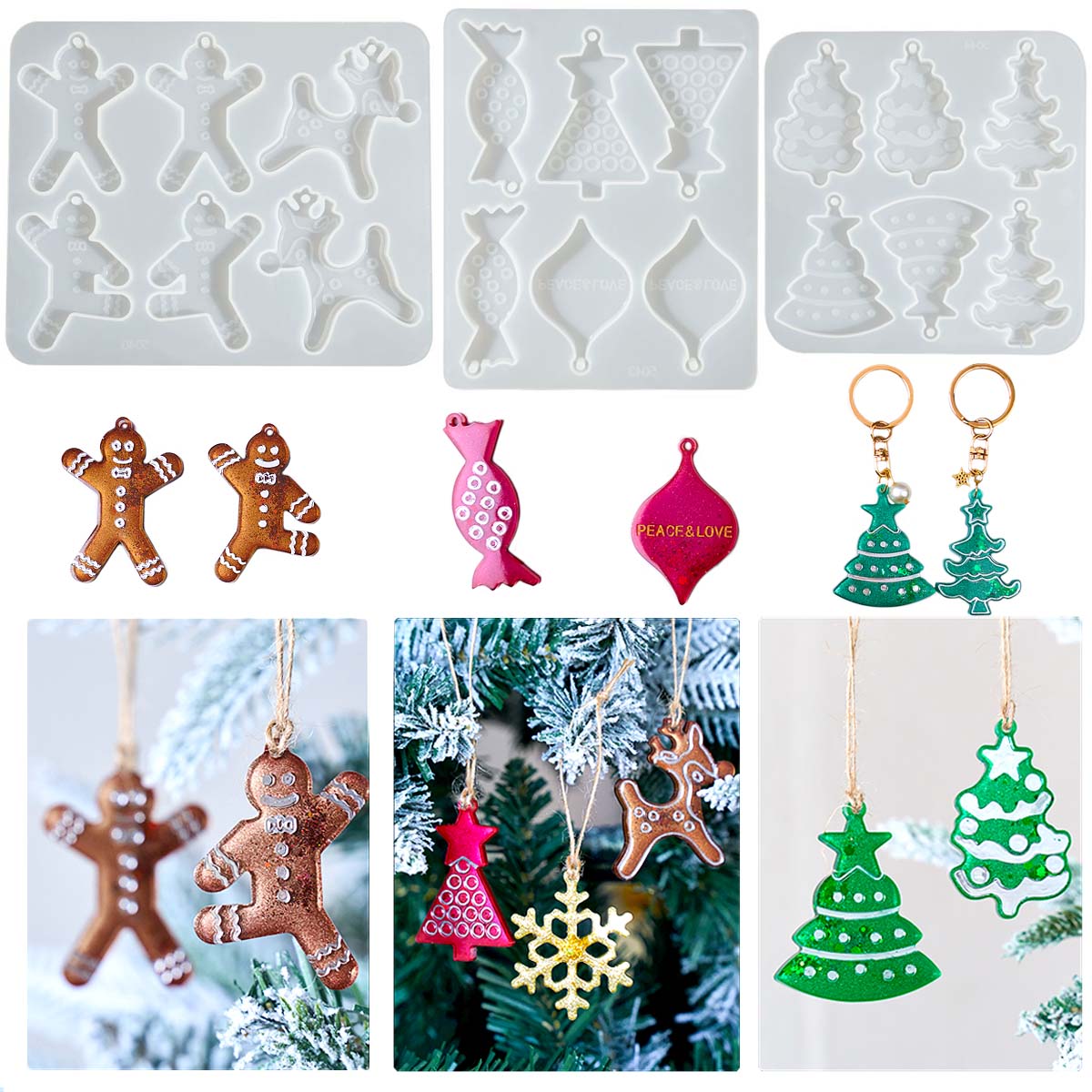 Cetakan Silikon Seri Natal unt - Resin Art Mould ulasan dan harga