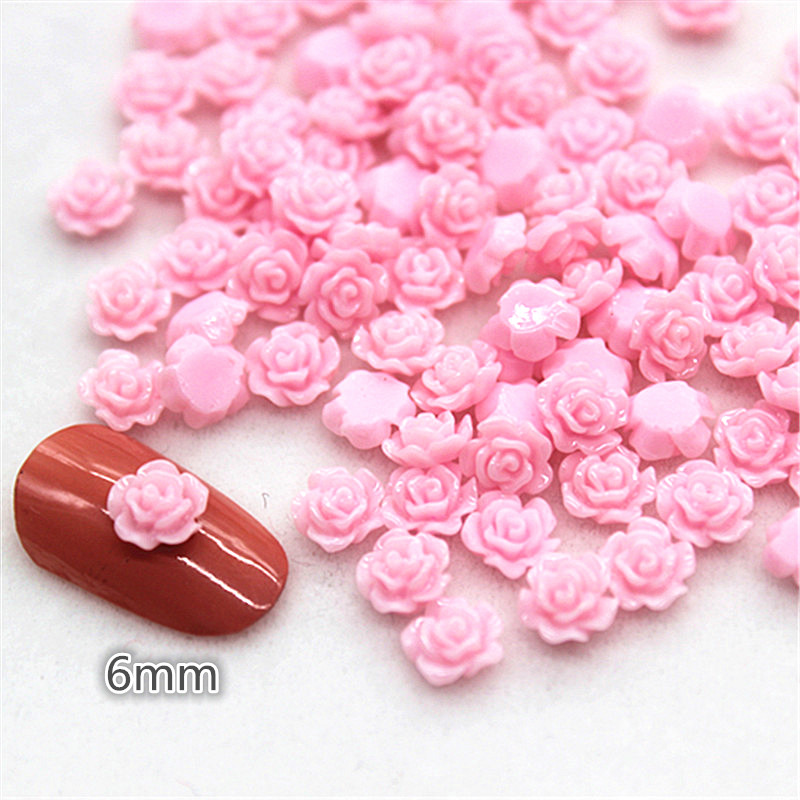 100 Pcs 6 Mm Resin Mini Rose B - Resin Art Of Rose ulasan dan harga