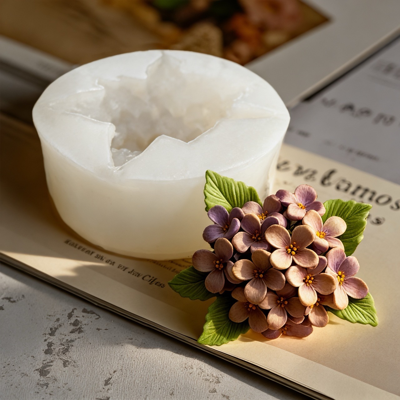 2 Buah Cetakan Silikon Bunga M - Resin Art Of Rose ulasan dan harga