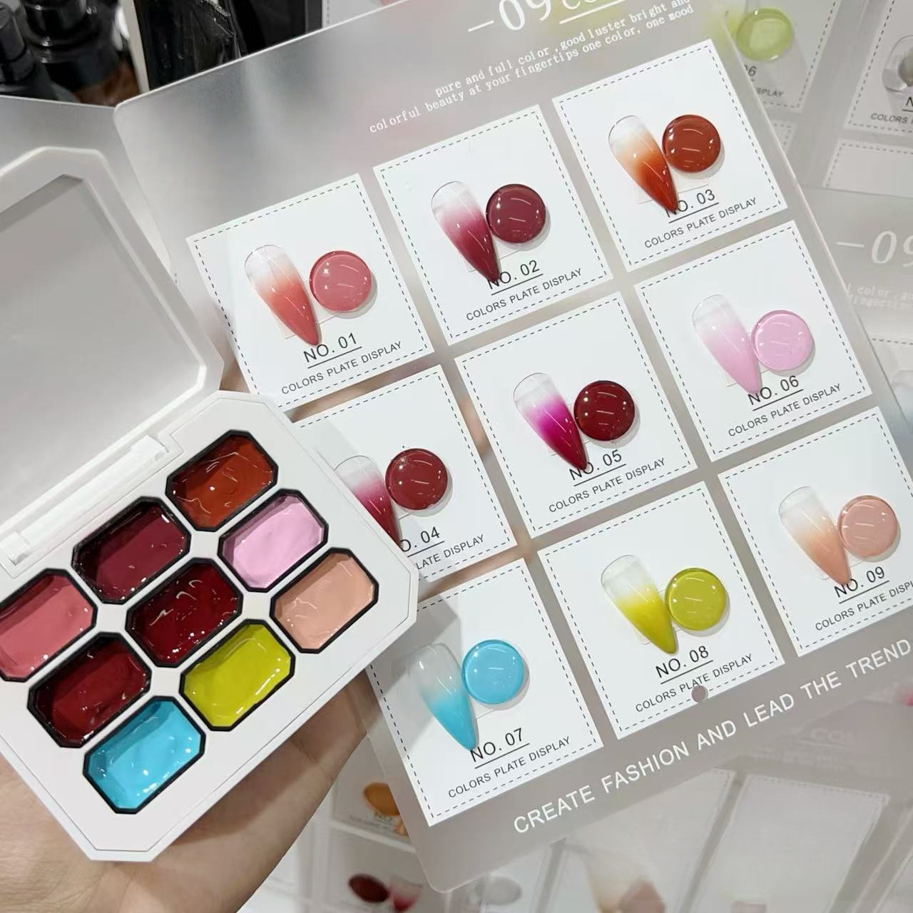 1pc Solid 9-grid Nail Patting  - Resin Art Uv ulasan dan harga