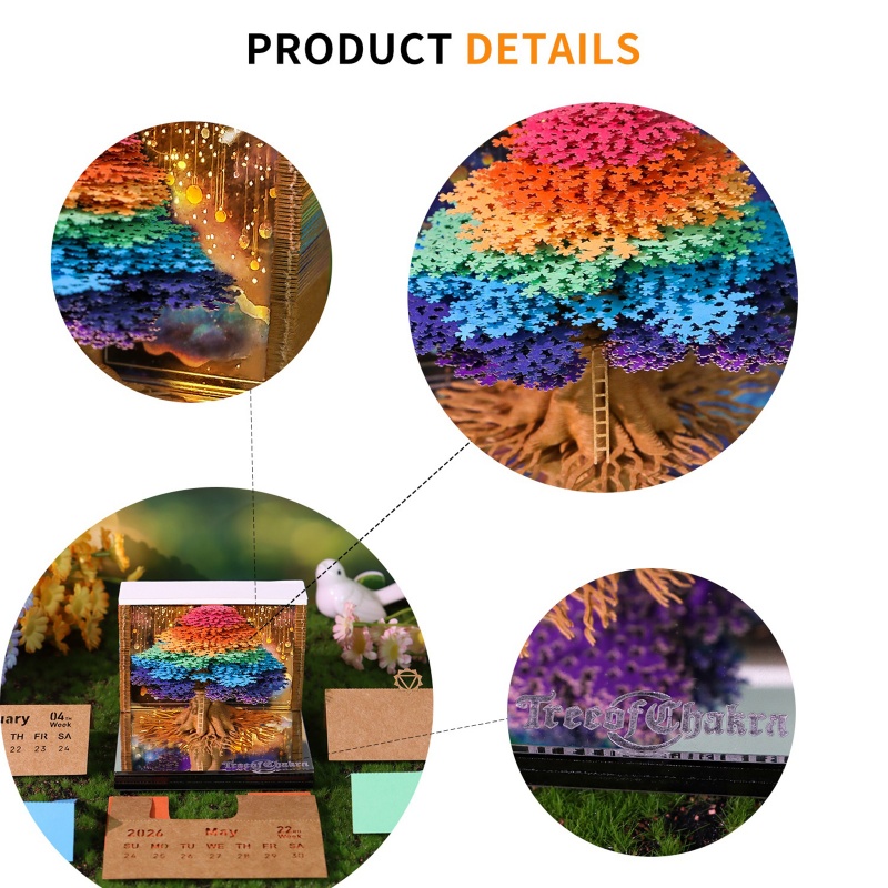 Kalender Meja Time Piece 2026  - Resin Art Gift For Birthday ulasan dan harga