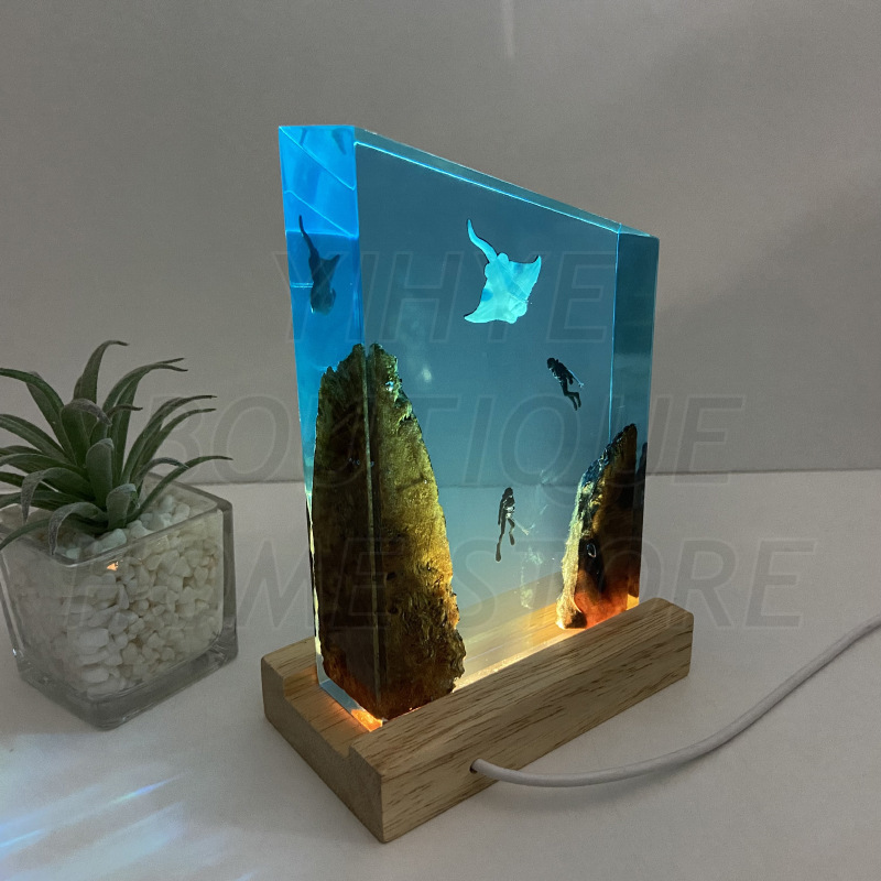 Karya Seni Resin Seri Marin -  - Resin Art Gift For Birthday ulasan dan harga