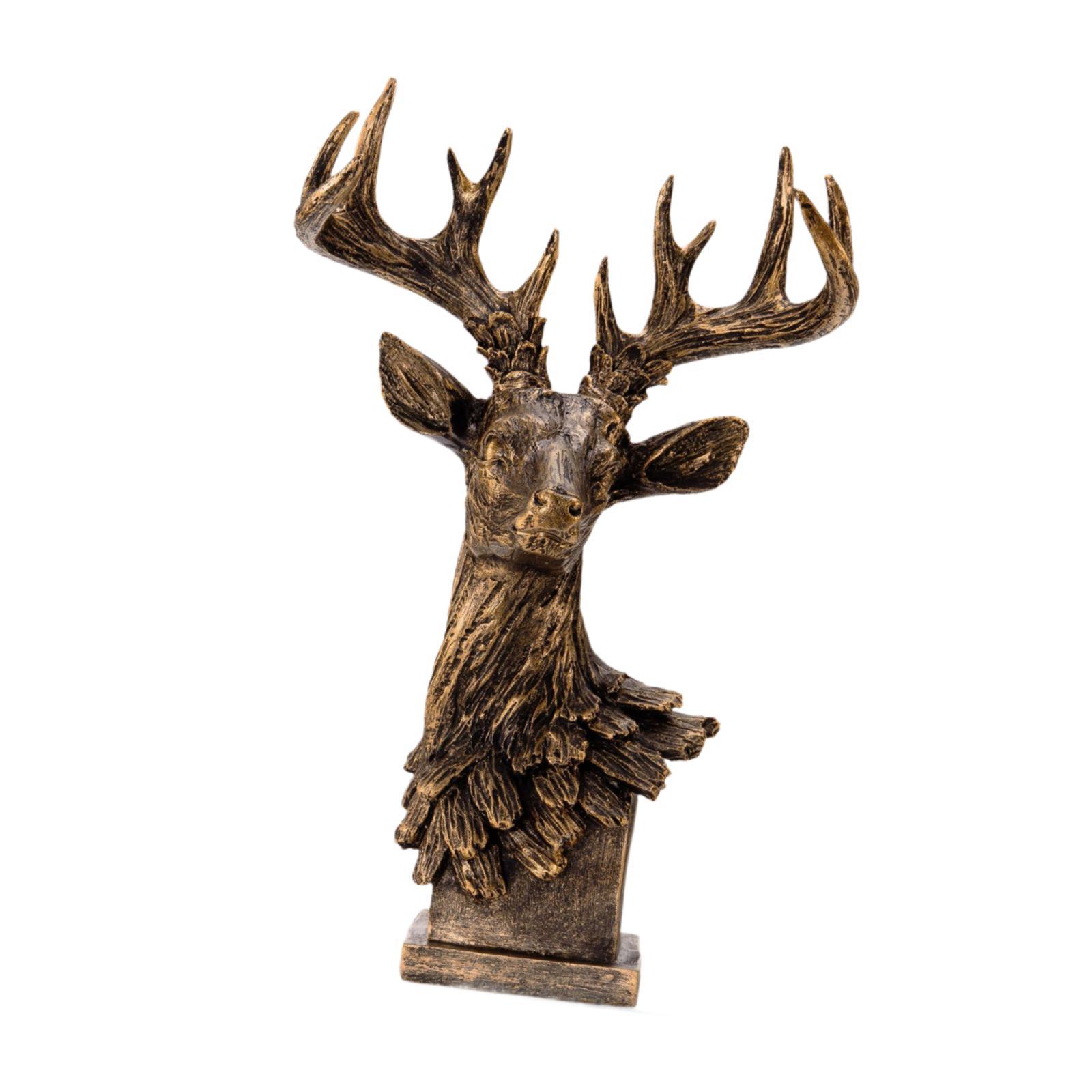 Patung Kepala Rusa Dekorasi He - Resin Art Gift For Birthday ulasan dan harga