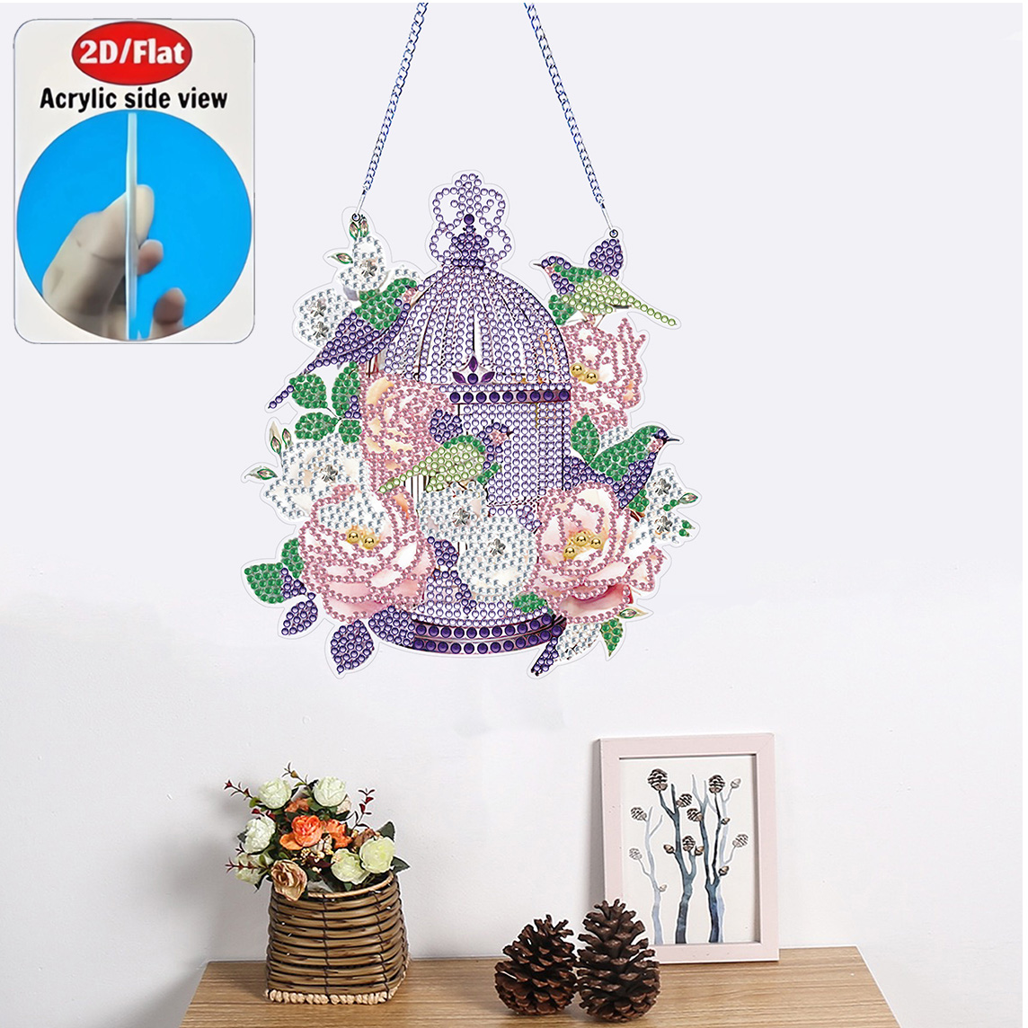 Set Hiasan Dinding Akrilik 2D  - Resin Art Gift For Birthday ulasan dan harga
